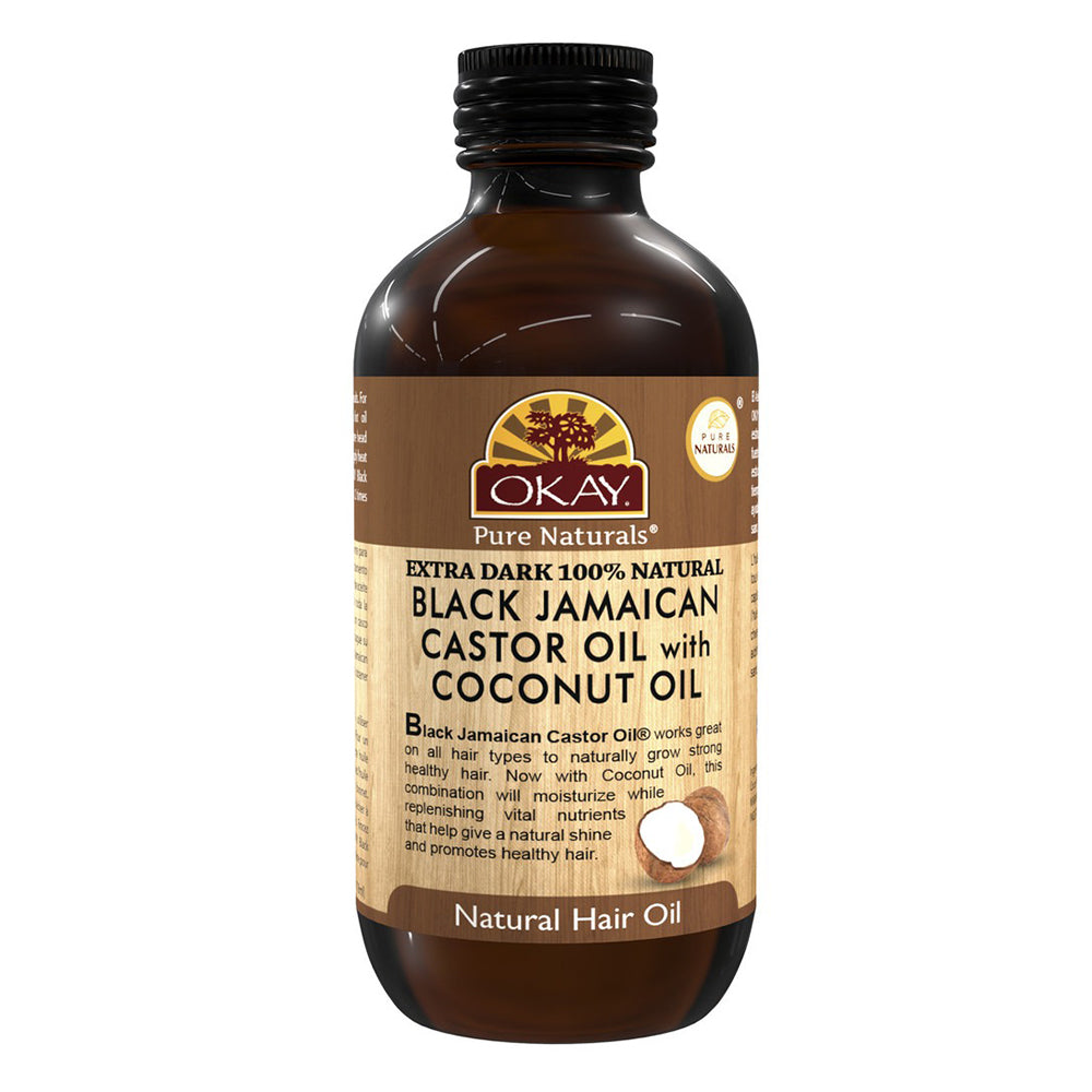 Okay Pure Naturals Xtra Dark Black Jamaican Castor Hair Oil 4Oz (118ml)